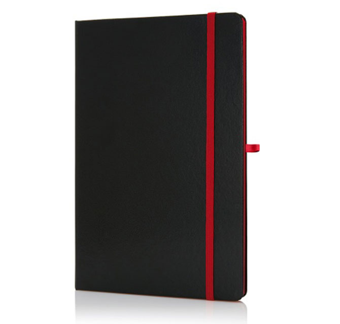SUKH - SANTHOME A5 Hardcover Ruled Notebook Black-Red
