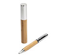 ATCA - eco-neutral Metal Pen with Bamboo Barrel - Natural