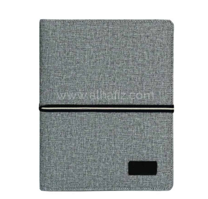 AIGIO - Giftology A5 Notebook Organiser With 10000mAh Powerbank - Grey