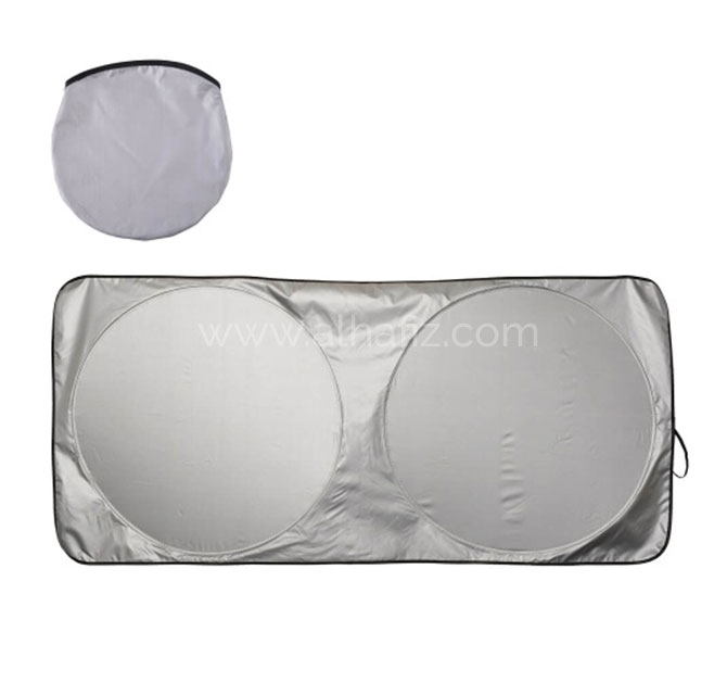 TIPATO Silver / Black Polyester Sunshades