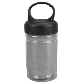 Rpet Microfiber Cooling Towel In Carry Bottle