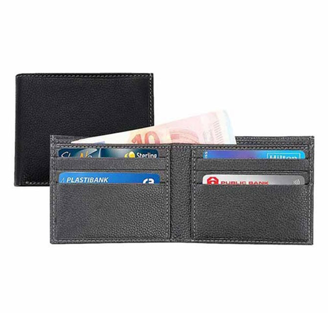 MERIDA - SANTHOME Mens Wallet In Genuine Leather (Anti-microbial)