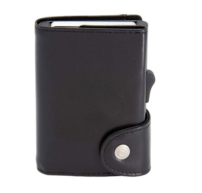 MARALIK - c-secure Classic Italian Leather RFID Wallet Black