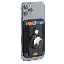 Marz - SanthomeÂ® Magnetic Phone Cardholder With Santhome Tag Pocket - Black