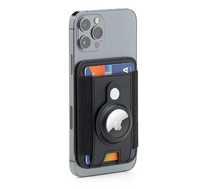 MARZ - SanthomeÂ® Magnetic Phone Cardholder with Santhome Tag Pocket - Black
