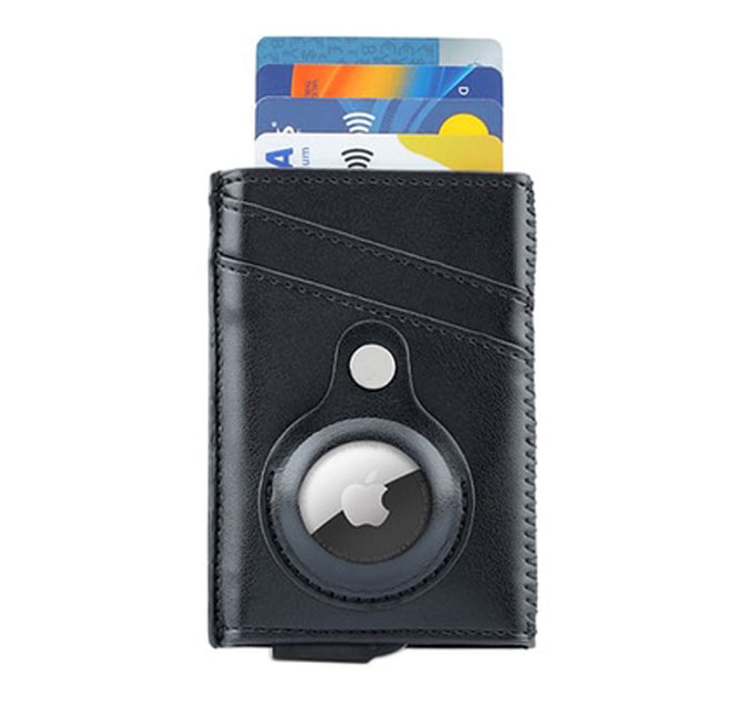 TROMSI - SanthomeÂ® PU Card Holder with Santhome Tag pocket - Black