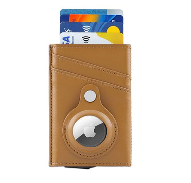TROMSI - SanthomeÂ® PU Card Holder with Santhome Tag pocket - Tan