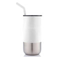 BORCULO - CHANGE Collection Insulated Tumbler with Reusable Straw - White