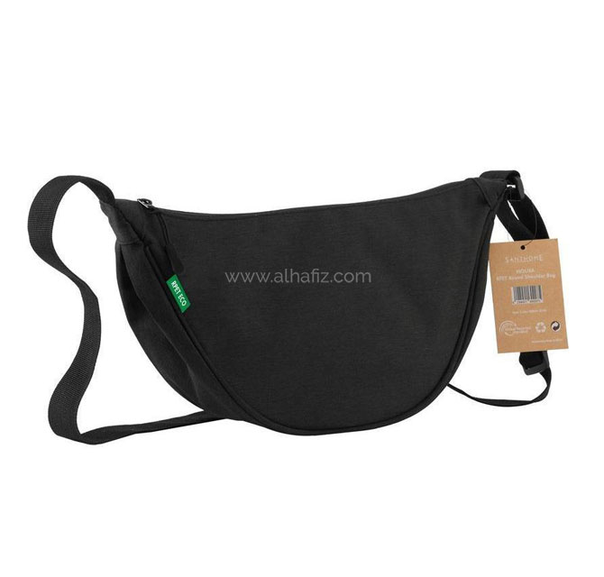 MOURA - GRS Recycled Half Moon Sling Bag - Black