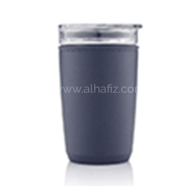 CERRA - Hans Larsen Premium Glass Tumbler with Recycled Protective Sleeve - Black