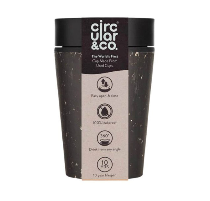 Circular Cup 8oz Black & Cosmic Black