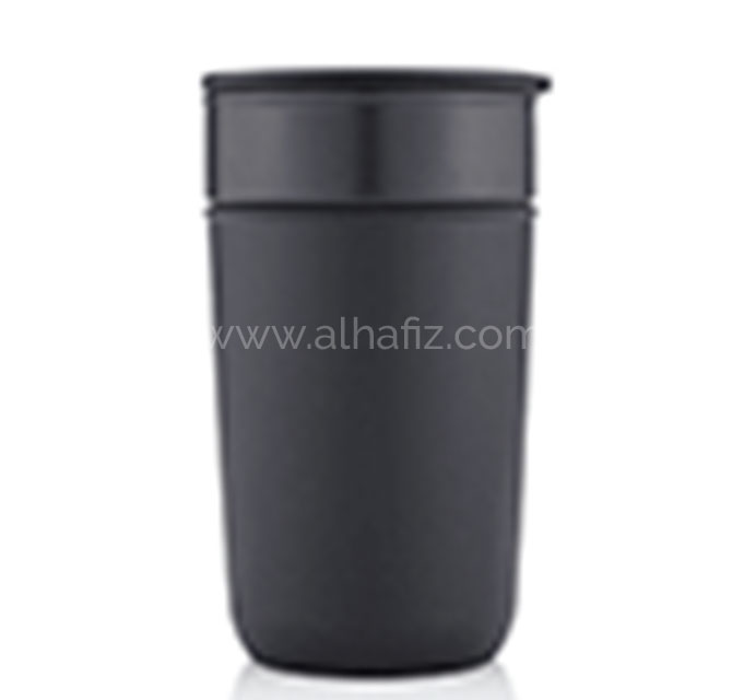 SAVONA - Hans Larsen Premium Ceramic Tumbler With Recycled Protective Sleeve - Black