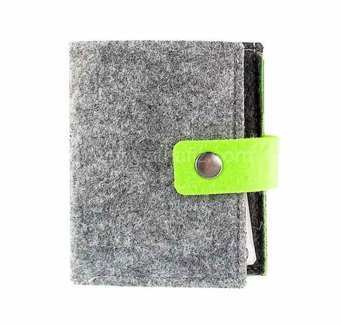 Eco-neutral Felt Cards Holder - Light Grey