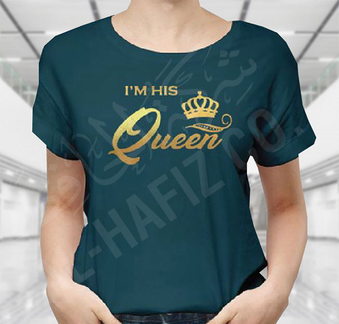Matilan Teal heat transfer printing with Golden Hot foil 