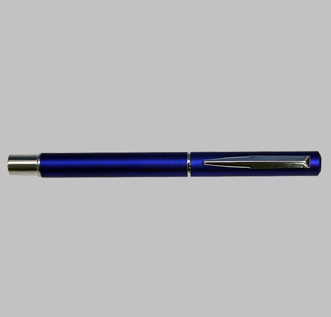 Plastic Pen with Cap - Dark Blue