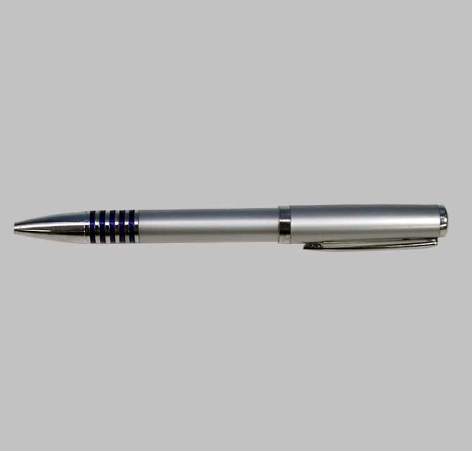Silver Ballpen with Blue lines