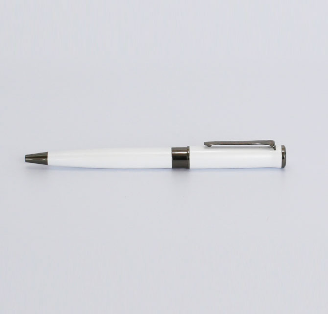 White Pen with Silver Tip & Clip