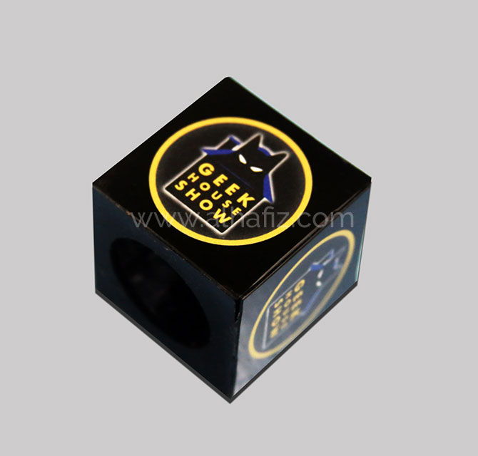 Custom Mic Logo Cube Square with Customized Branding