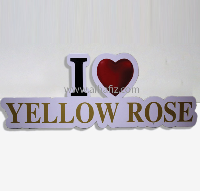 Yellow Rose Die Cut Forex Standee