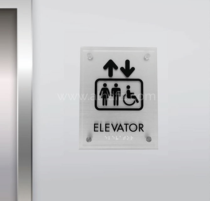 Acrylic Elevator Sign