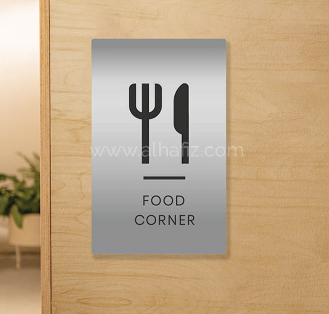 Food Corner Directional wall sign