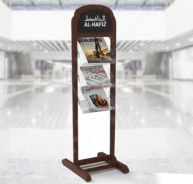 Newspaper and Magazine Display Stand 