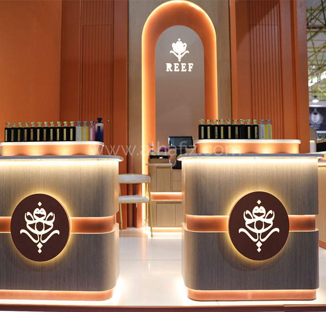 Backlit trade show booth   