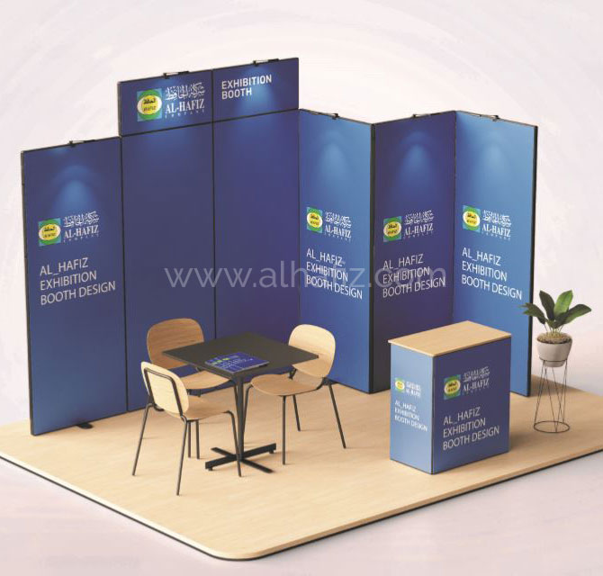 Simple look booth design with backdrop panel