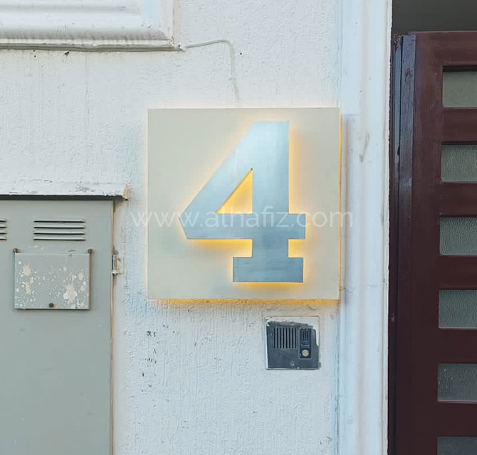 Illuminated House Number Signs
