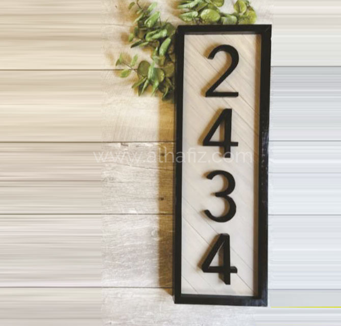 Wooden House Number Signs