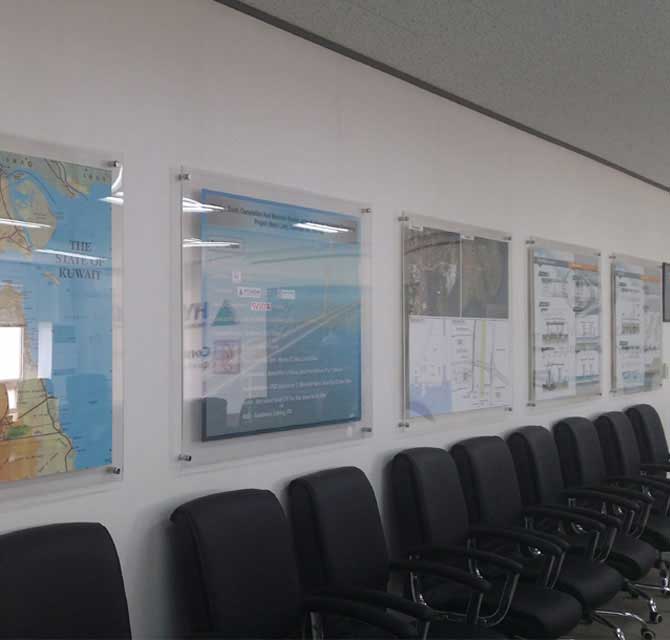 Acrylic Posters with Metal Standoffs