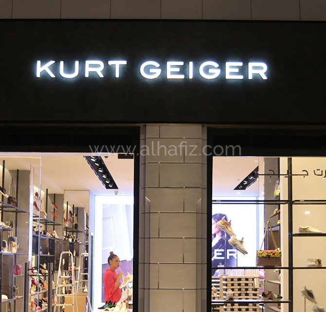 Led front lit embossed sign