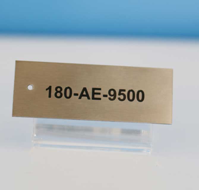 Laser Engraved & Color Filled Number Tag