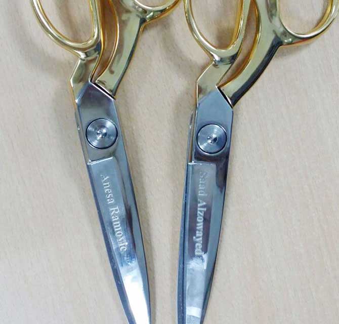 Laser Engraving on Scissors 