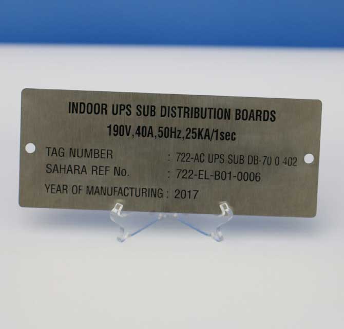 Laser Engraved Tag - Information Tag