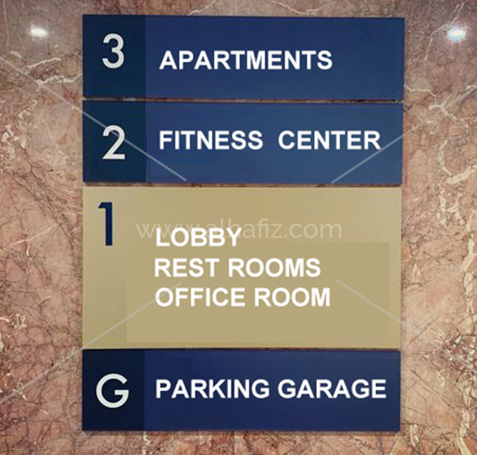 Apartment Exterior Modular Sign