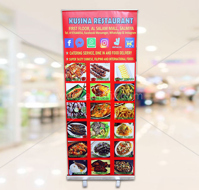 Restaurant Rollup banners printing 