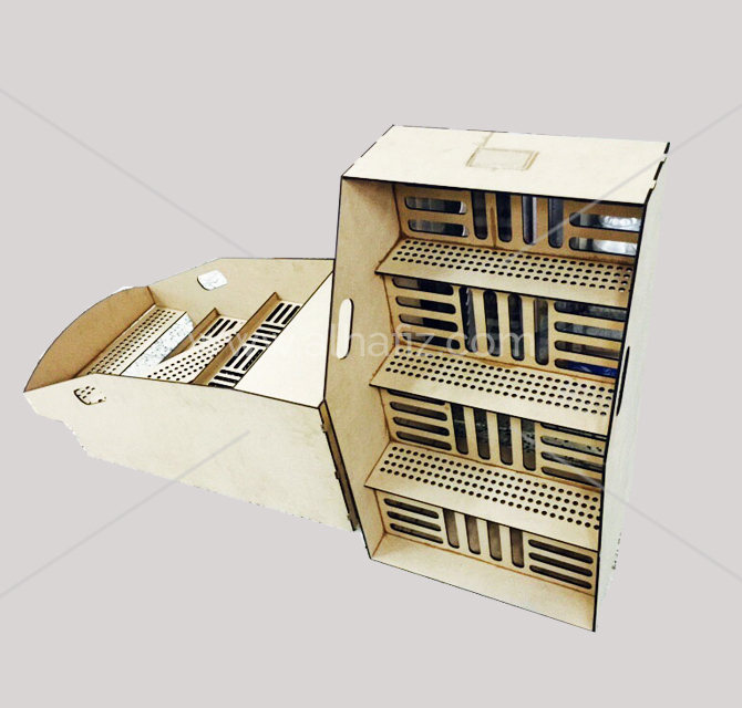 Decorative Office Shelf Wood Made With CNC Router