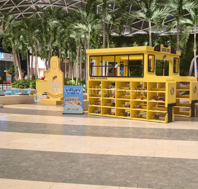 School bus made of MDF & Polystyrene 