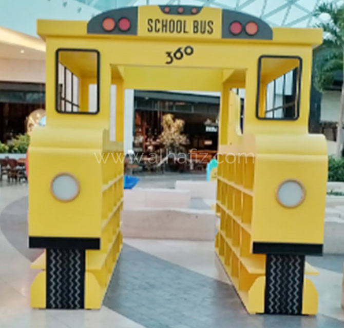 School bus made of MDF & Polystyrene 