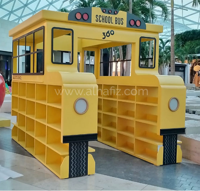 School bus made of MDF & Polystyrene 