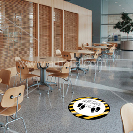 Restaurant Social Distancing Light Floor Graphics