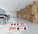 Branded Social Distancing Indoor Floor Stickers 