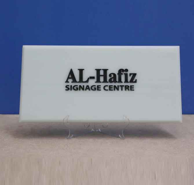 Sandblasted Logo on Name Plate