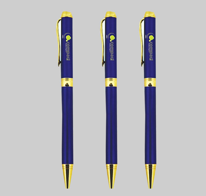 Metal Pen - Slim Blue