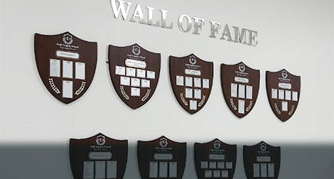 Customized Wooden wall of Fame 