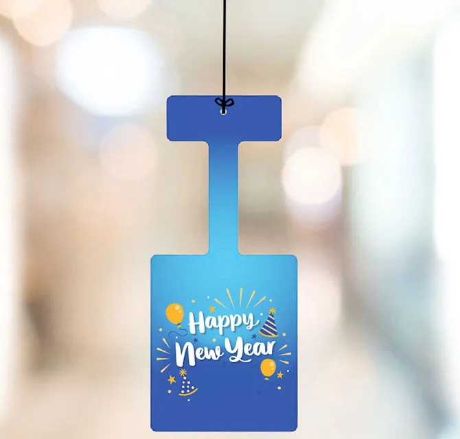 Happy New Year Tag Printing