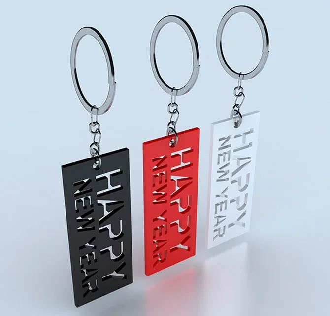 Happy New Year Keychains 