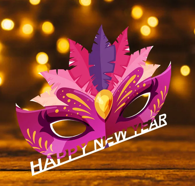 New Year Custom Face Mask 
