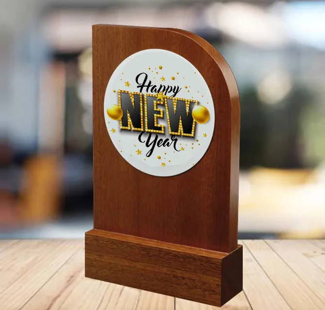 New Year Wooden Shield 
